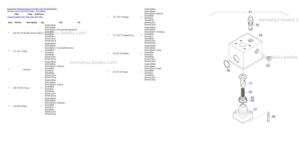 Komatsu pc3000-6 s/n 46249 Parts catalog cover Page 6