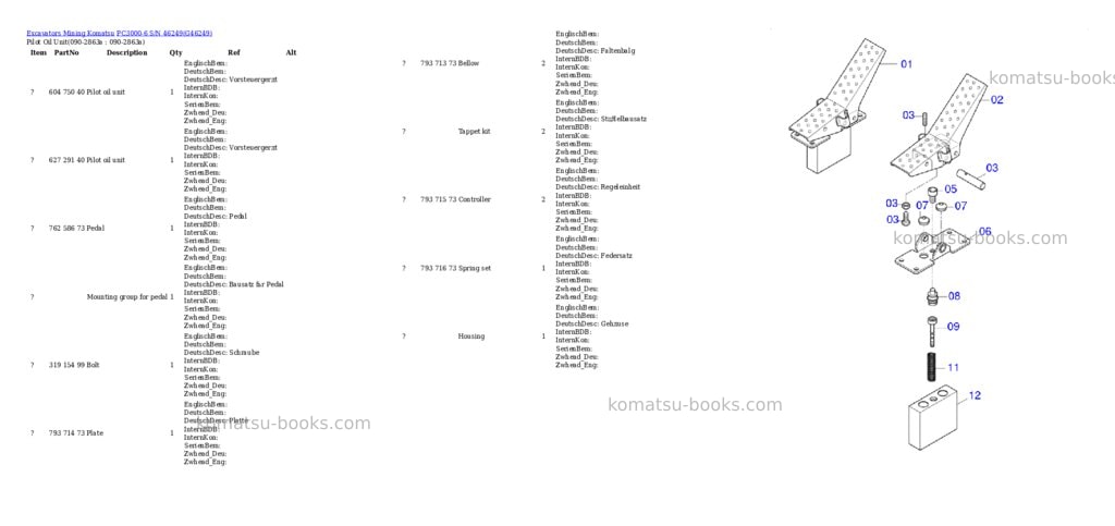 Komatsu pc3000-6 s/n 46249 Parts catalog cover Page 8