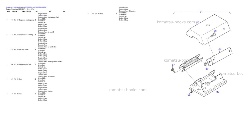 Komatsu pc3000-6 s/n 46250 Parts catalog cover Page 2