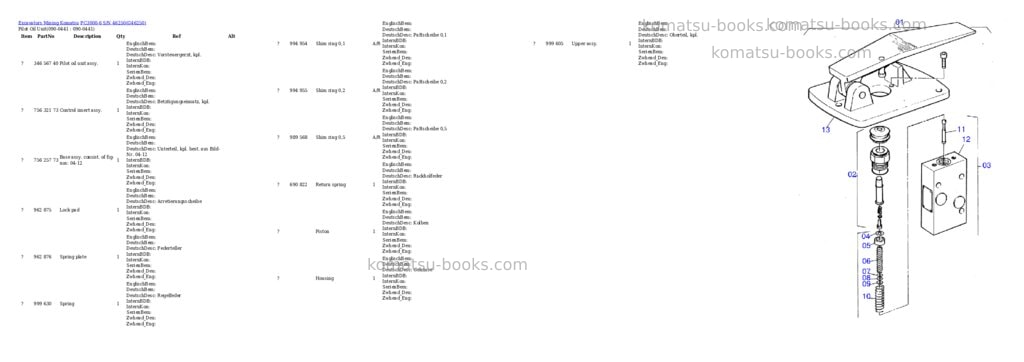 Komatsu pc3000-6 s/n 46250 Parts catalog cover Page 8
