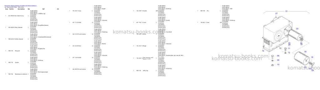 Komatsu pc3000-6 s/n 46251 Parts catalog cover Page 9