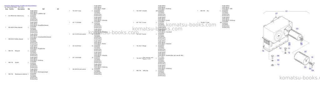 Komatsu pc3000-6 s/n 46252 Parts catalog cover Page 9