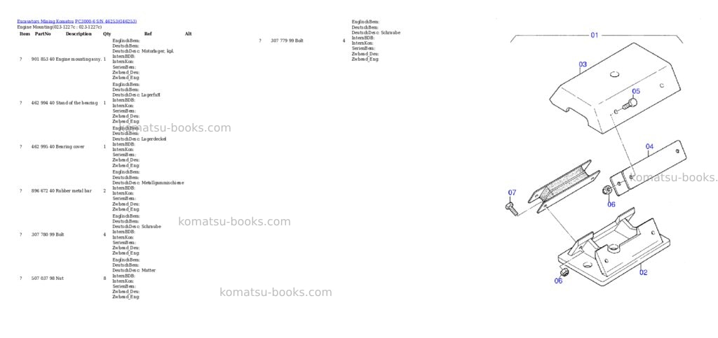 Komatsu pc3000-6 s/n 46253 Parts catalog cover Page 2