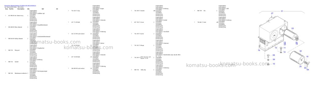 Komatsu pc3000-6 s/n 46253 Parts catalog cover Page 9