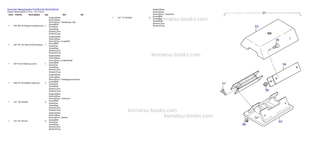 Komatsu pc3000-6 sn 46255 Parts catalog cover Komatsu pc3000-6 sn 46255 Parts catalog cover