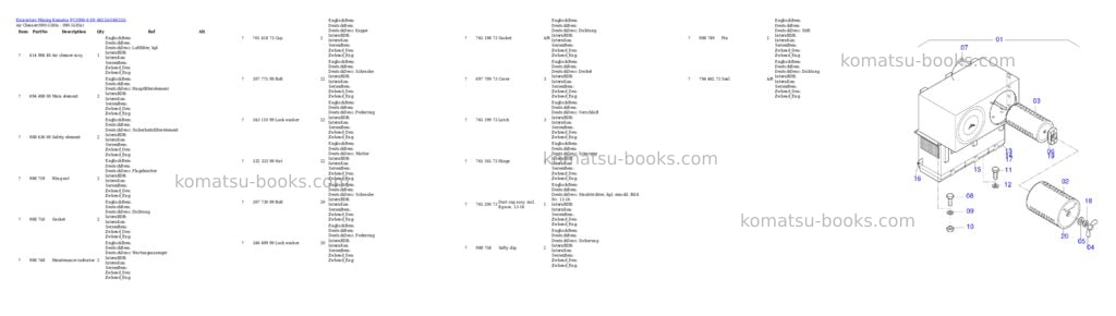 Komatsu pc3000-6 sn 46255 Parts catalog cover Page 9 Komatsu pc3000-6 sn 46255 Parts catalog cover Page 9