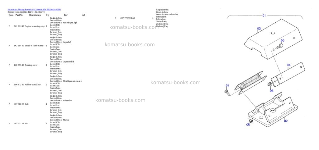 Komatsu PC3000-6 S/N 46256 Parts catalog cover Page 2