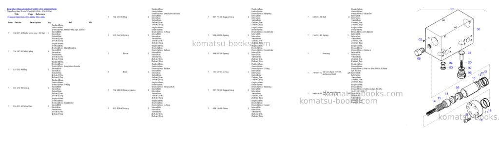 Komatsu PC3000-6 S/N 46256 Parts catalog cover Page 4