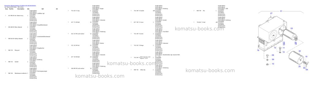Komatsu PC3000-6 S/N 46256 Parts catalog cover Page 9