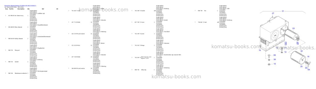 Komatsu PC3000-6 S/N 46257 Parts catalog cover Page 9