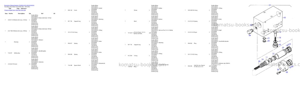 Komatsu pc4000-6 s/n 58103 Parts catalog cover Page 7 Komatsu pc4000-6 s/n 58103 Parts catalog cover Page 7
