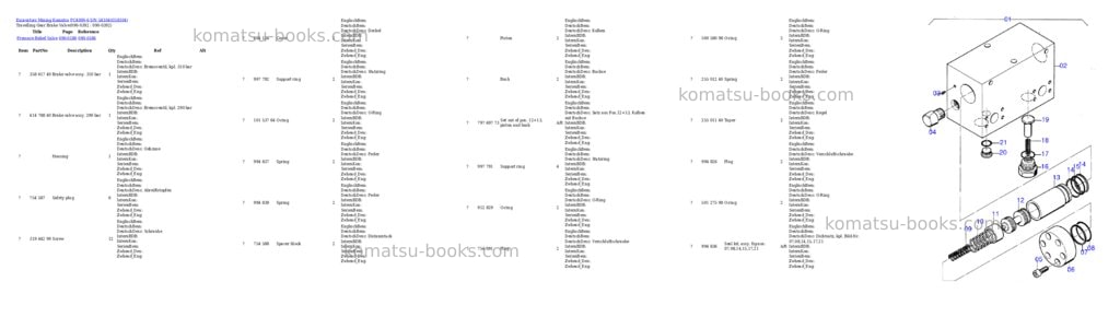 Komatsu pc4000-6 s/n 58104 Parts catalog cover Page 7 Komatsu pc4000-6 s/n 58104 Parts catalog cover Page 7