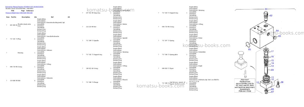 Komatsu pc4000-6 s/n 58104 Parts catalog cover Page 9 Komatsu pc4000-6 s/n 58104 Parts catalog cover Page 9
