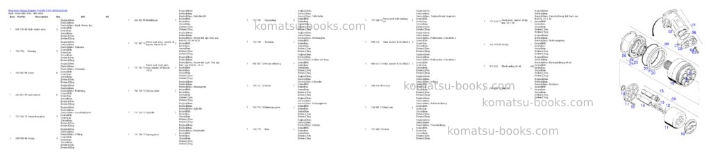 Komatsu pc4000-6 s/n 58108 Parts catalog cover Page 10 Komatsu pc4000-6 s/n 58108 Parts catalog cover Page 10