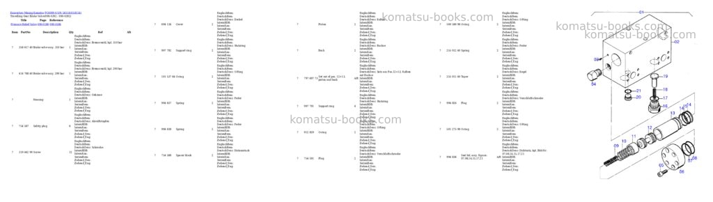 Komatsu pc4000-6 s/n 58114 Parts catalog cover Page 7 Komatsu pc4000-6 s/n 58114 Parts catalog cover Page 7