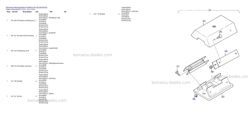 Komatsu pc4000-6 s/n 58118 Parts catalog cover Komatsu pc4000-6 s/n 58118 Parts catalog cover