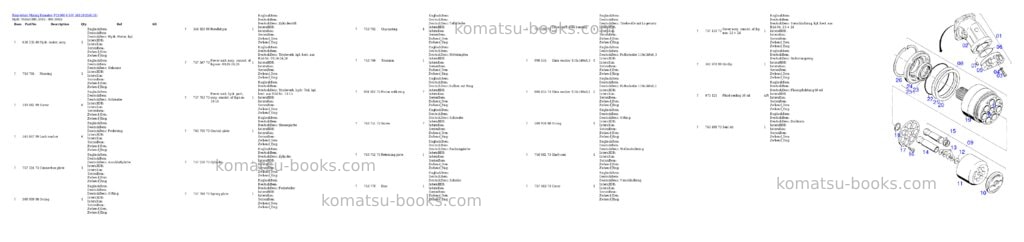 Komatsu pc4000-6 s/n 58118 Parts catalog cover Page 10 Komatsu pc4000-6 s/n 58118 Parts catalog cover Page 10
