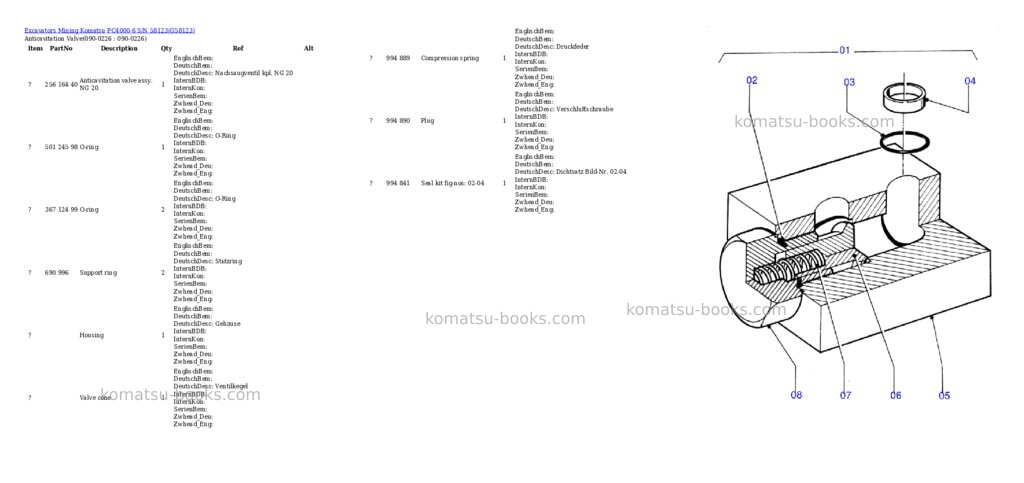 Komatsu pc4000-6 s/n 58123 Parts catalog cover Page 4 Komatsu pc4000-6 s/n 58123 Parts catalog cover Page 4