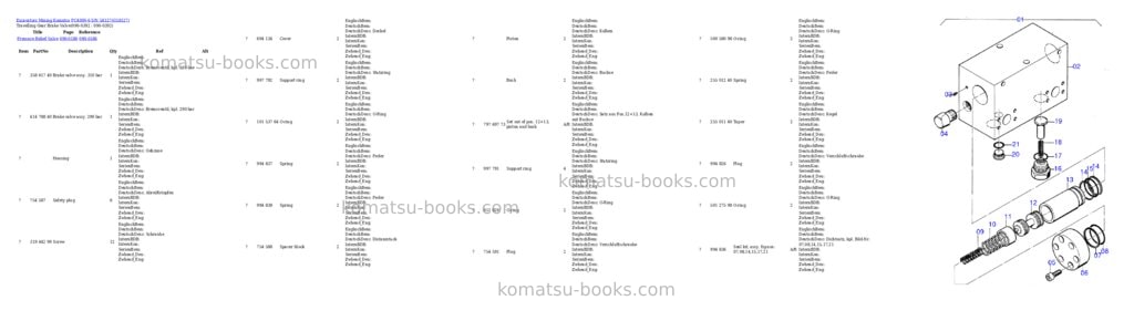 Komatsu pc4000-6 s/n 58127 Parts catalog cover Page 7 Komatsu pc4000-6 s/n 58127 Parts catalog cover Page 7