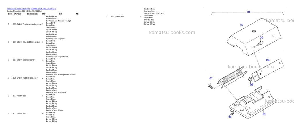 Komatsu pc4000-6 s/n 58137 Parts catalog cover Komatsu pc4000-6 s/n 58137 Parts catalog cover