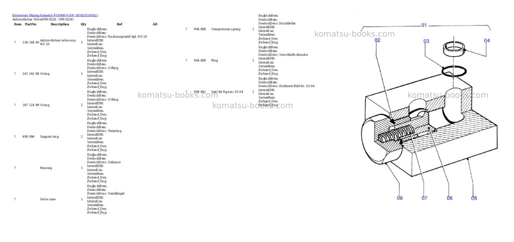 Komatsu pc4000-6 s/n 58142 Parts catalog cover Page 3 Komatsu pc4000-6 s/n 58142 Parts catalog cover Page 3