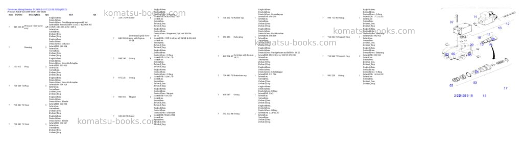 Komatsu pc 1400-1 61 071 20.09.2001 Parts catalog cover Page 11