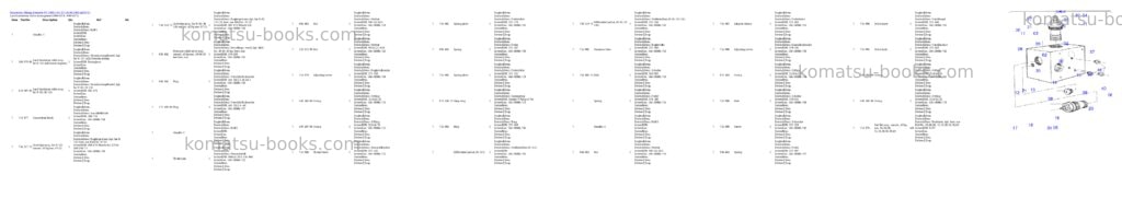 Komatsu pc 1400-1 61 071 20.09.2001 Parts catalog cover Page 8