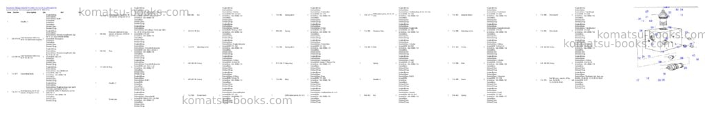 Komatsu pc 1400-1 61 072 04.12.2001 Parts catalog cover Page 5