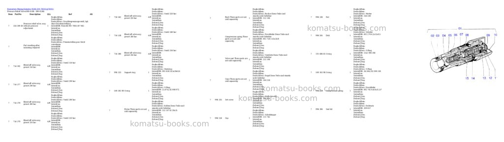 Komatsu h285 s/n 78101 Parts catalog cover Page 3 Komatsu h285 s/n 78101 Parts catalog cover Page 3
