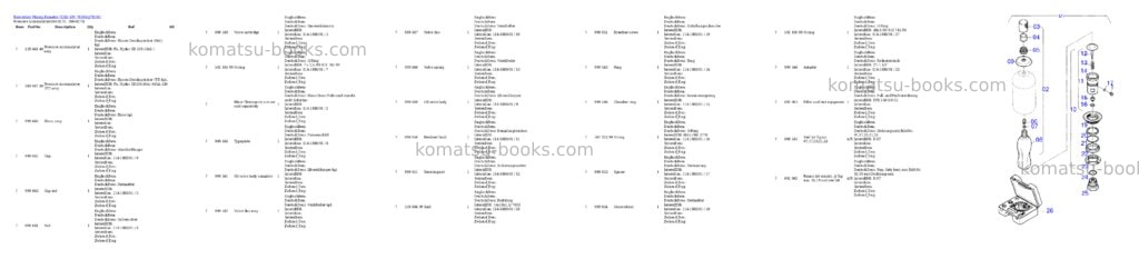 Komatsu h285 s/n 78101 Parts catalog cover Page 5 Komatsu h285 s/n 78101 Parts catalog cover Page 5
