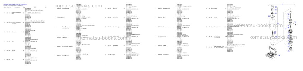 Komatsu h285 s/n 78102 Parts catalog cover Page 5 Komatsu h285 s/n 78102 Parts catalog cover Page 5
