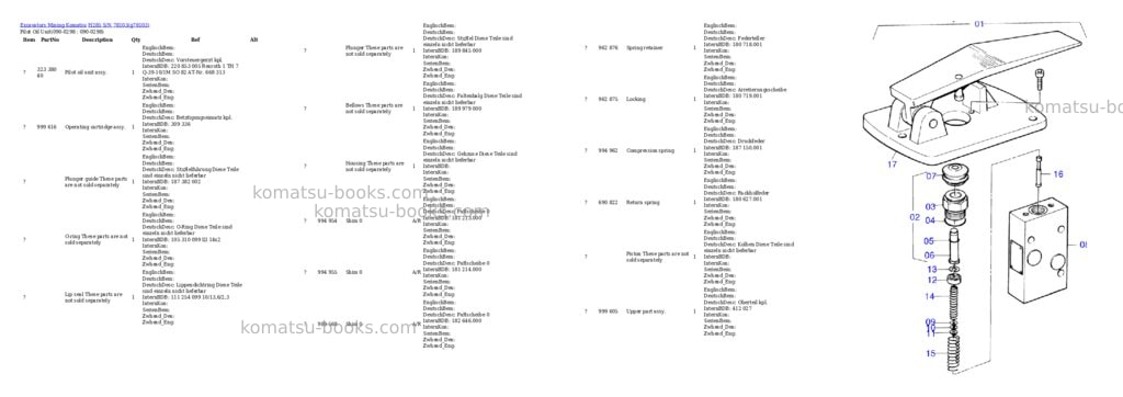 Komatsu h285 s/n 78103 Parts catalog cover Page 6 Komatsu h285 s/n 78103 Parts catalog cover Page 6
