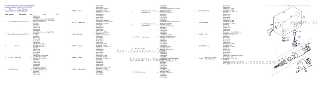 Komatsu h285s s/n 78106 Parts catalog cover Page 8