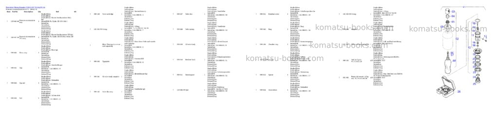 Komatsu h285s s/n 78114 Parts catalog cover Page 5