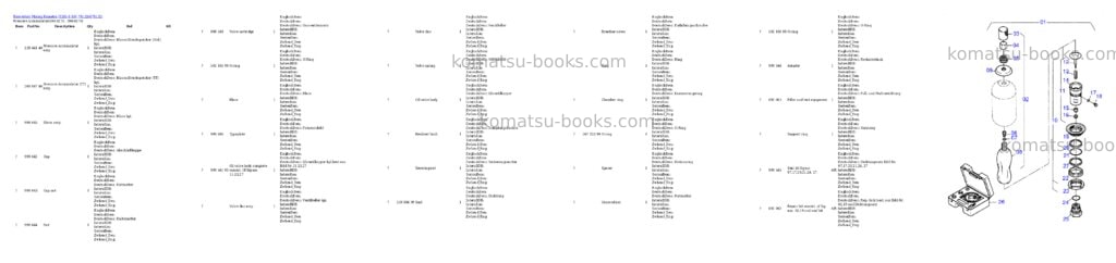 Komatsu h285-s s/n 78132 Parts catalog cover Page 4