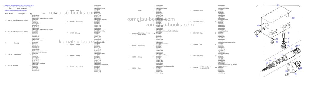 Komatsu h285-s s/n 78132 Parts catalog cover Page 6