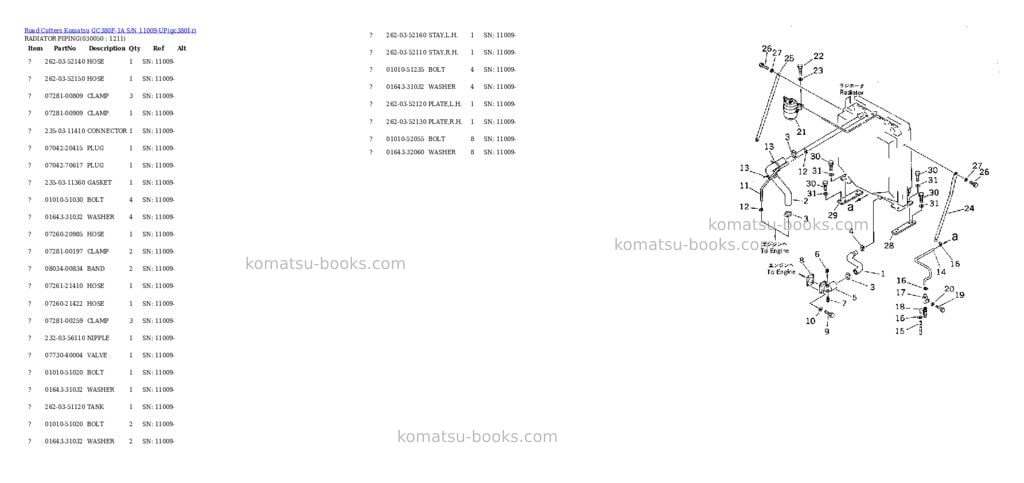 Komatsu gc380f-1a s/n 11009-up Parts catalog cover Page 4