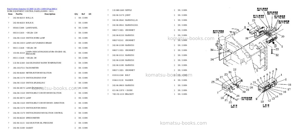 Komatsu gc380f-1a s/n 11009-up Parts catalog cover Page 8