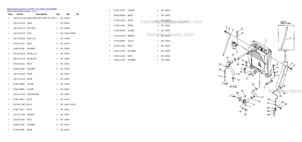 Komatsu gc380f-1 s/n 10001-up Parts catalog cover Page 4