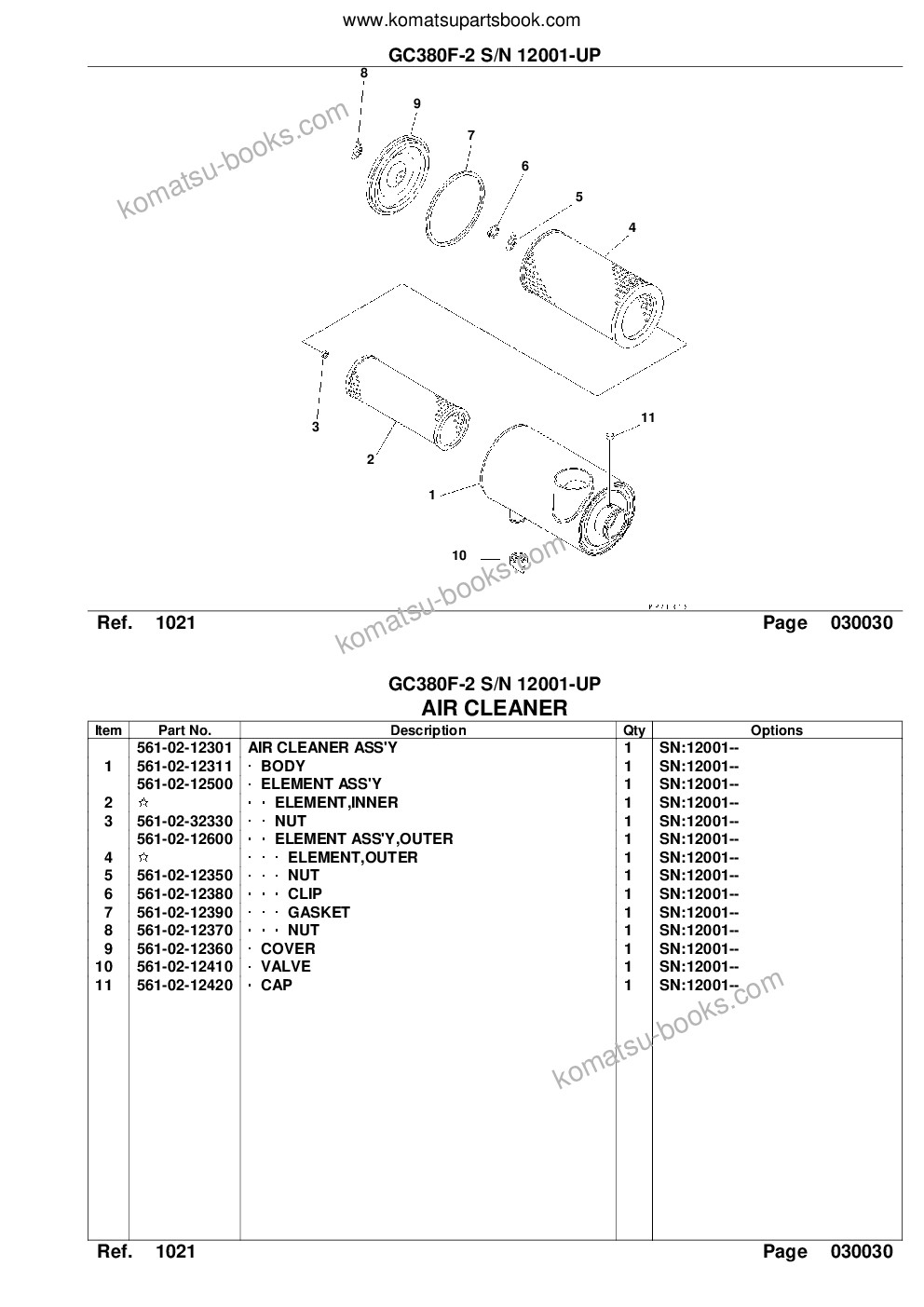 Komatsu gc380f-2 s/n 12001-up Parts catalog cover Page 6 Komatsu gc380f-2 s/n 12001-up Parts catalog cover Page 6