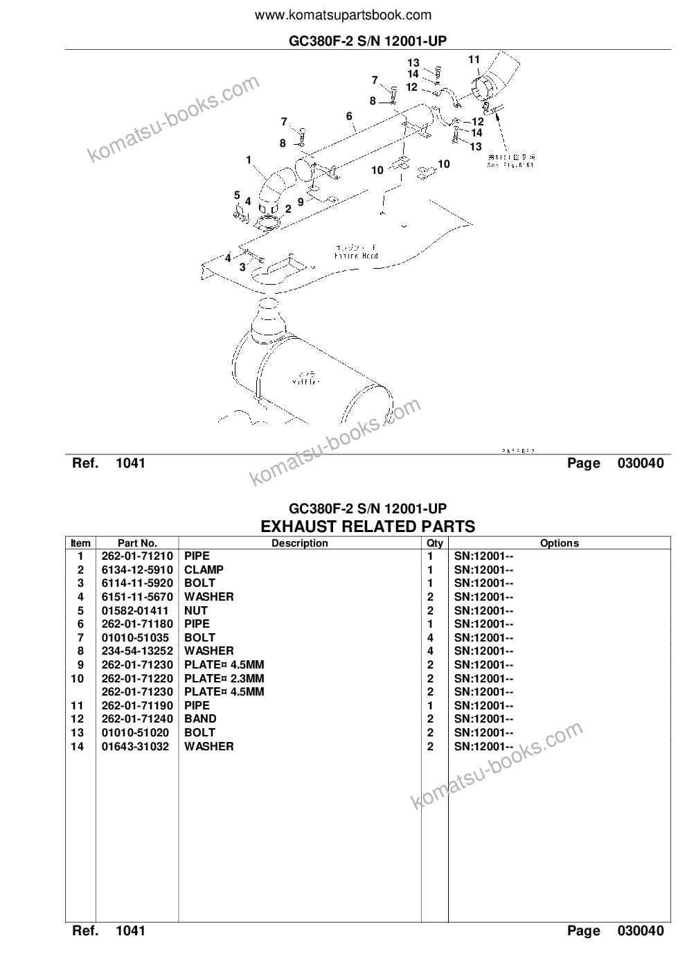 Komatsu gc380f-2 s/n 12001-up Parts catalog cover Page 7 Komatsu gc380f-2 s/n 12001-up Parts catalog cover Page 7