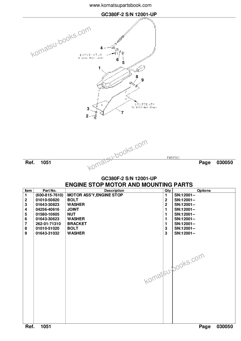 Komatsu gc380f-2 s/n 12001-up Parts catalog cover Page 8 Komatsu gc380f-2 s/n 12001-up Parts catalog cover Page 8