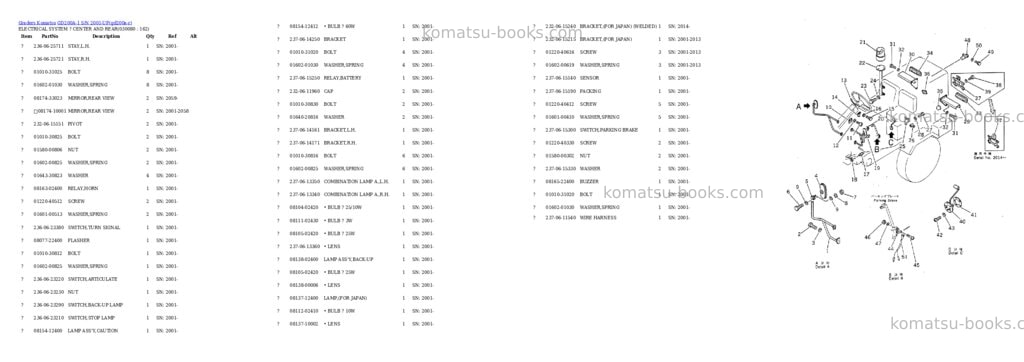 Komatsu gd200a-1 s/n 2001-up Parts catalog cover Page 7