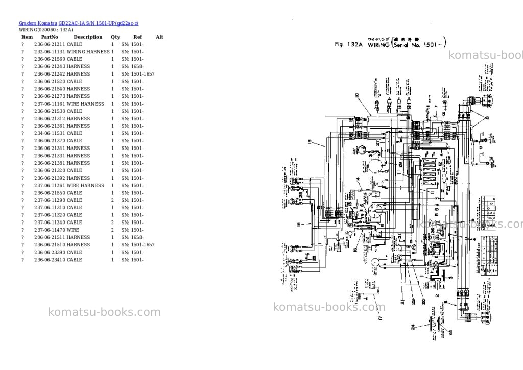 Komatsu gd22ac-1a s/n 1501-up Parts catalog cover Page 5