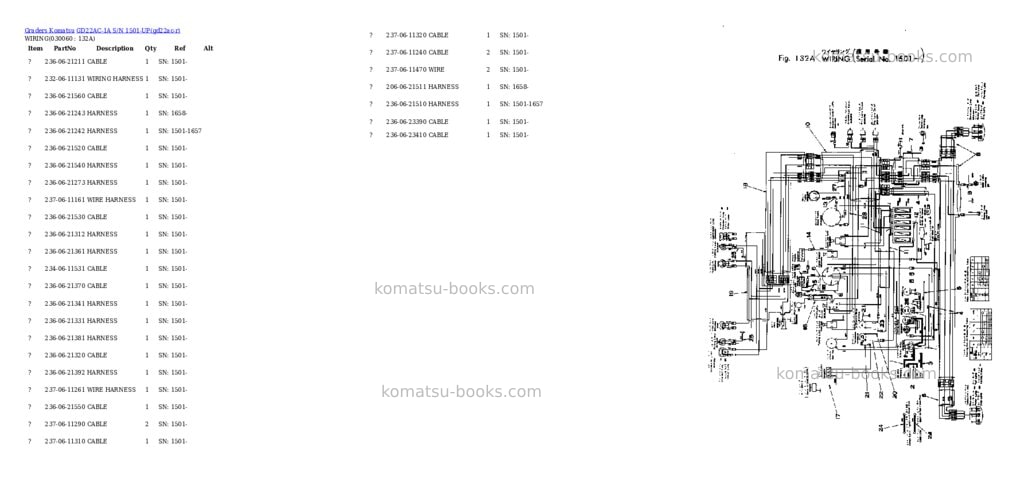 Komatsu GD22AC-1A S/N 1501-UP Parts catalog cover Page 5