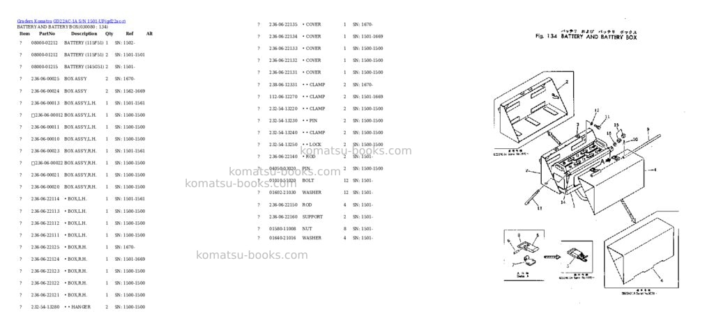 Komatsu GD22AC-1A S/N 1501-UP Parts catalog cover Page 7