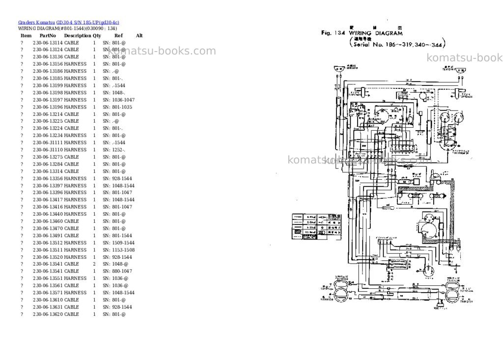 Komatsu GD30-4 S/N 185-UP Parts catalog cover Page 8 Komatsu GD30-4 S/N 185-UP Parts catalog cover Page 8