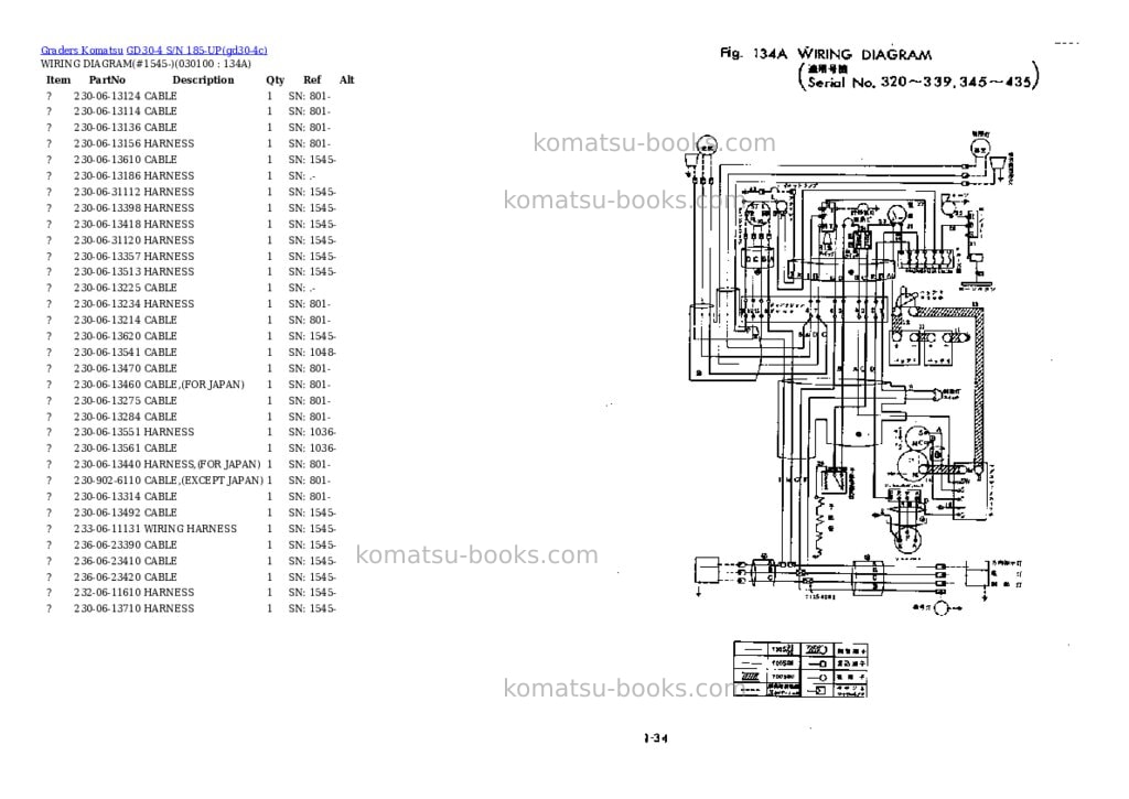 Komatsu GD30-4 S/N 185-UP Parts catalog cover Page 9 Komatsu GD30-4 S/N 185-UP Parts catalog cover Page 9