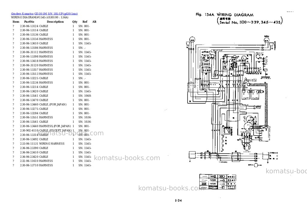 Komatsu GD30-5M S/N 185-UP Parts catalog cover Page 9
