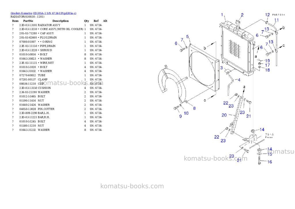 Komatsu gd305a-1 s/n 6734-up Parts catalog cover Page 2